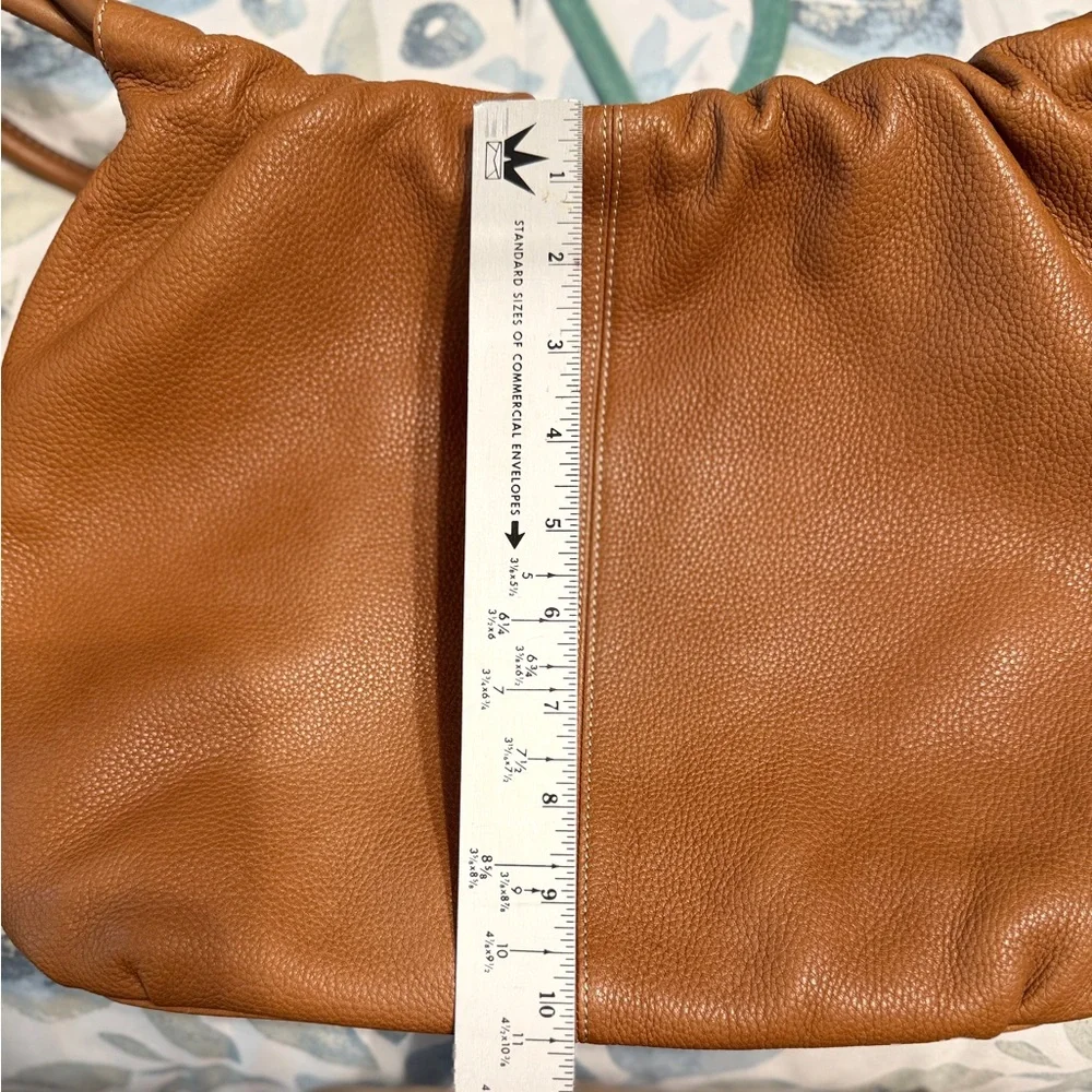 Fossil Pebble Leather Brown Shoulder Hobo Bag